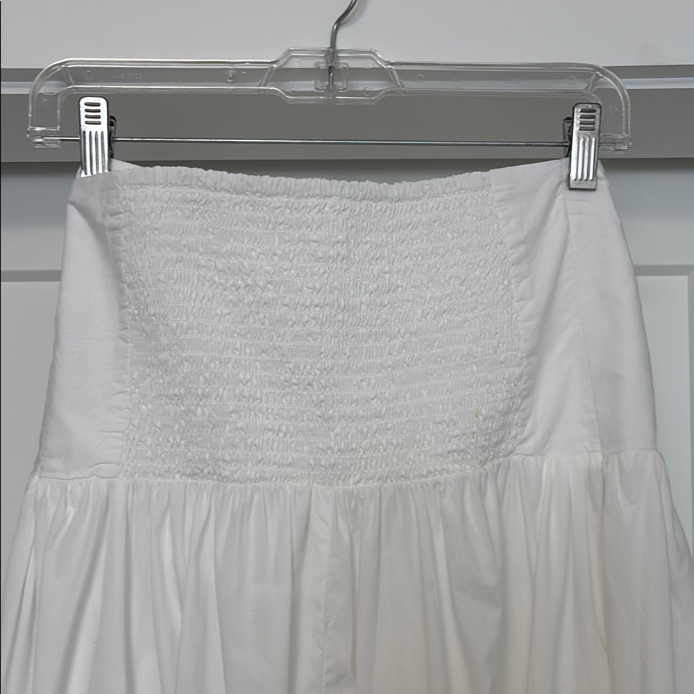 Anthropology Chic Asymmetrical White Cotton Skirt - Picture 6 of 8